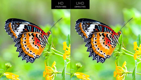 Resolution Comparison between 4K and HD